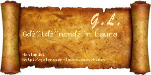 Gölöncsér Laura névjegykártya