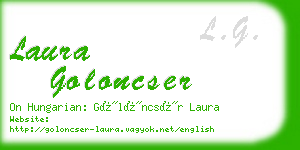 laura goloncser business card